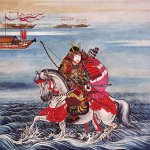 Конный самурай (средневековая гравюра).jpg