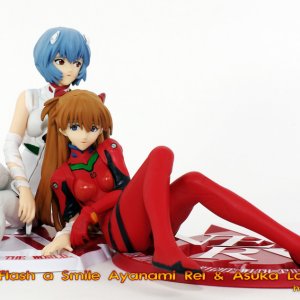 Rebuild of Evangelion EX Figure Flash a Smile Ayanami Rei &Shikinami Asuka Langley